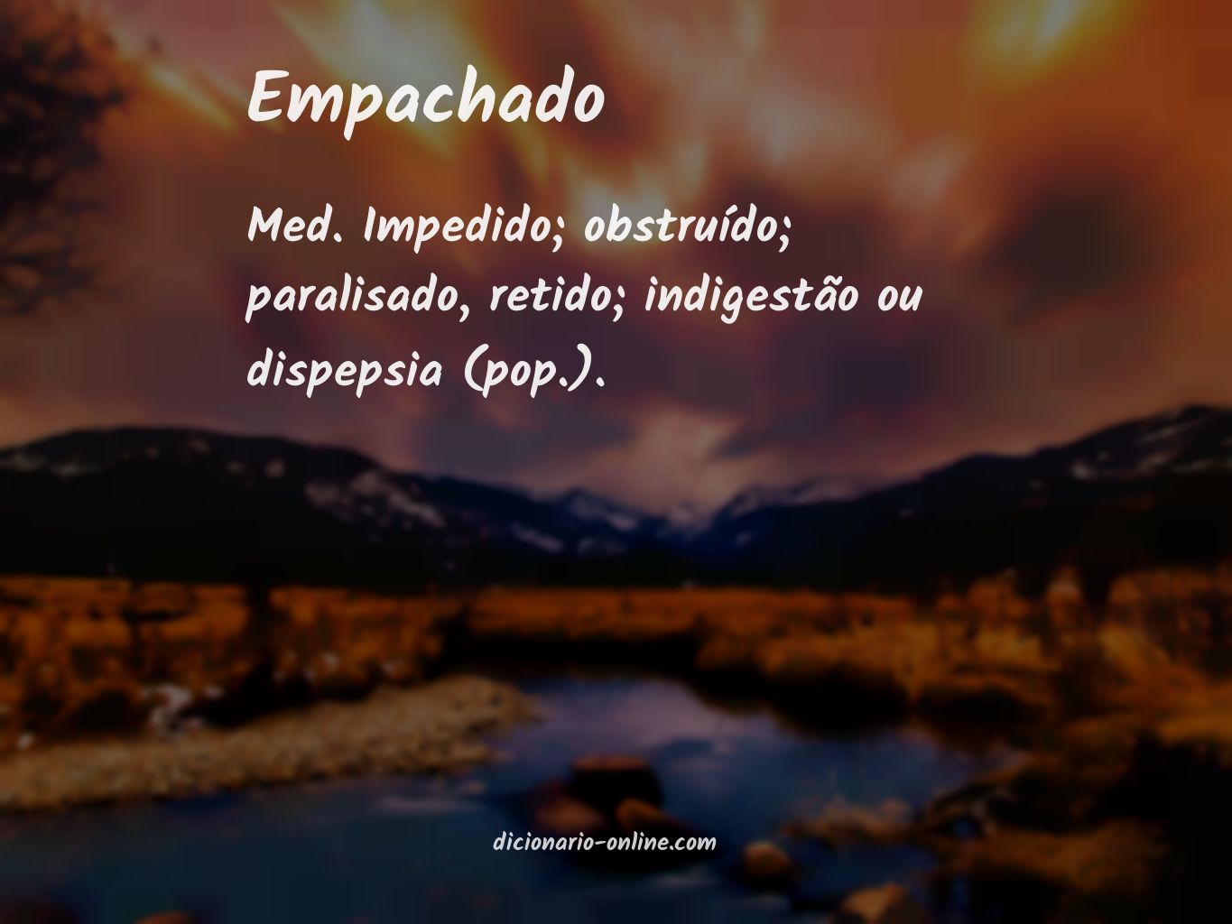 Significado de empachado