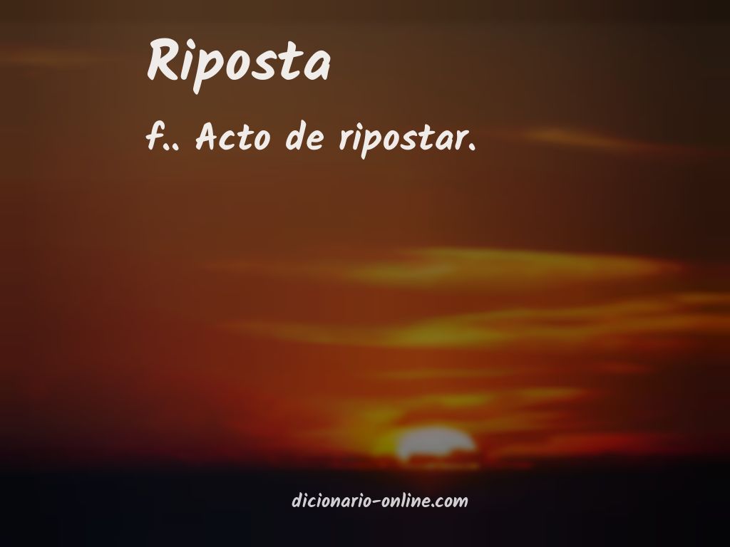 Significado de riposta