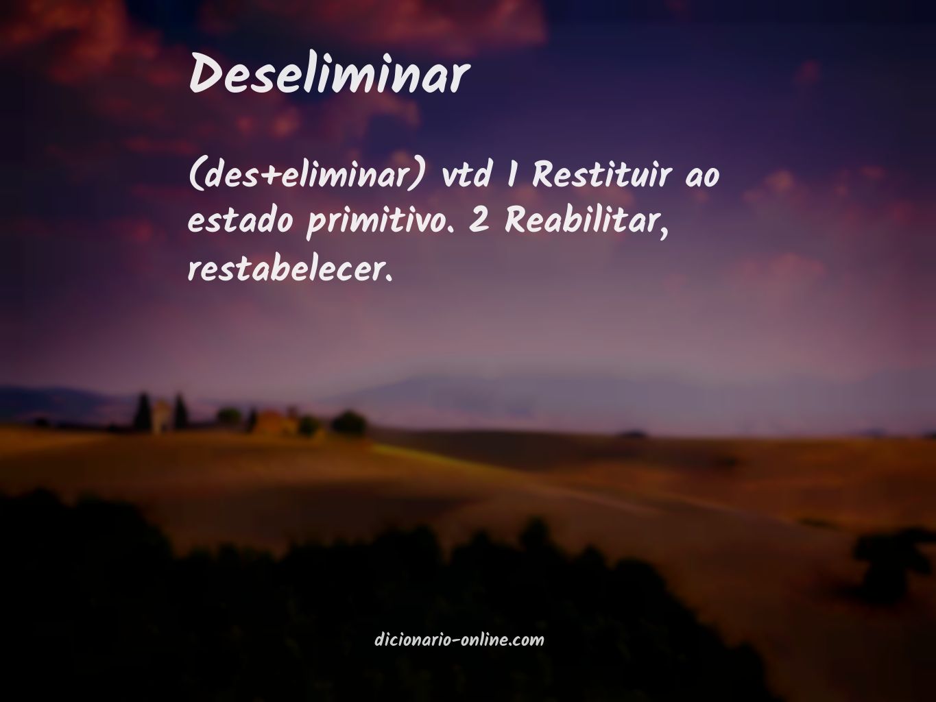 Significado de deseliminar