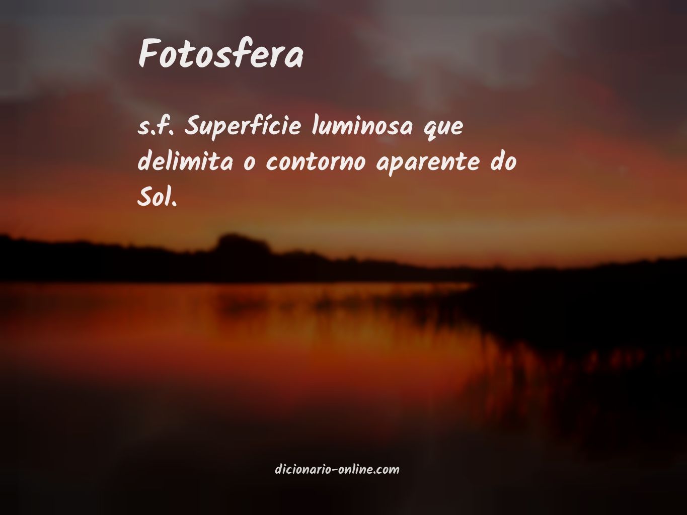 Significado de fotosfera