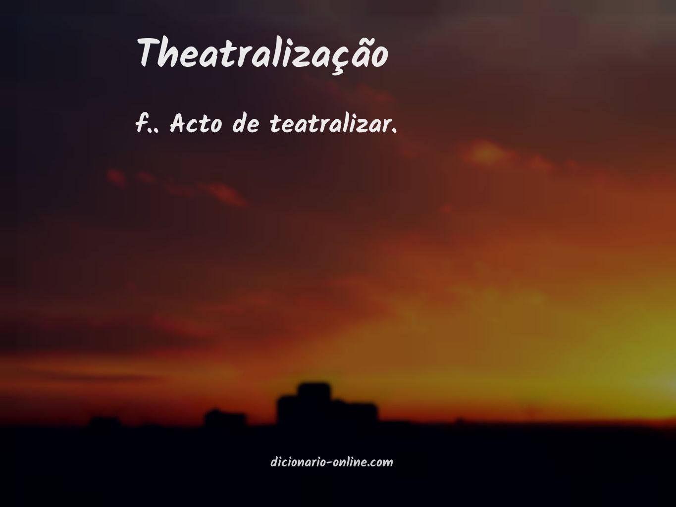 Significado de theatralização