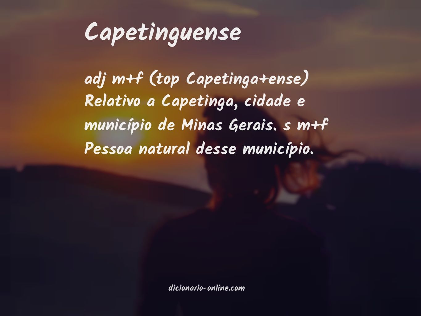 Significado de capetinguense