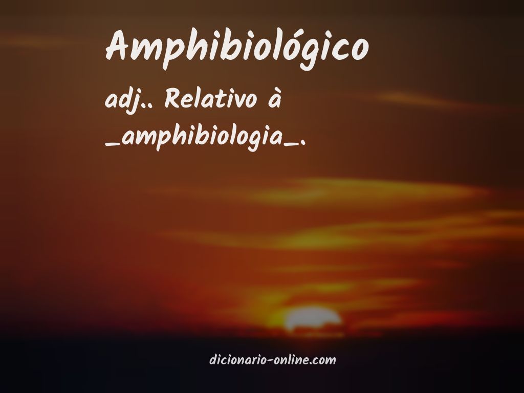 Significado de amphibiológico