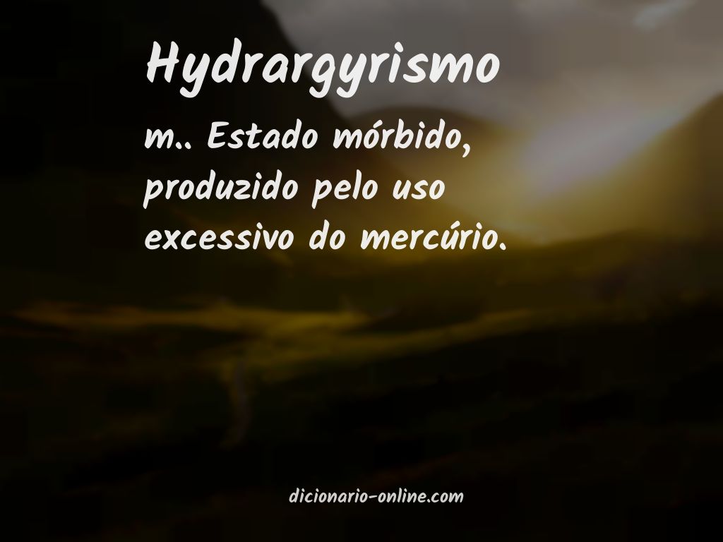 Significado de hydrargyrismo