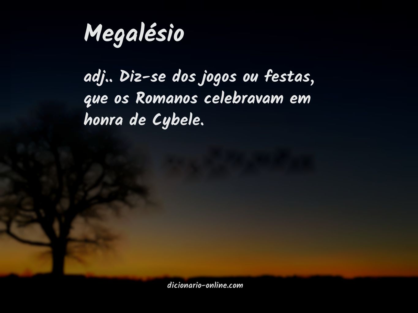 Significado de megalésio