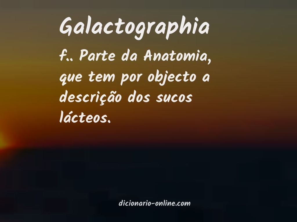 Significado de galactographia