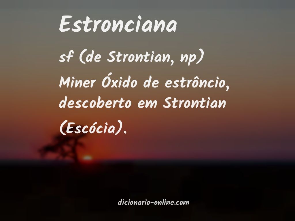 Significado de estronciana