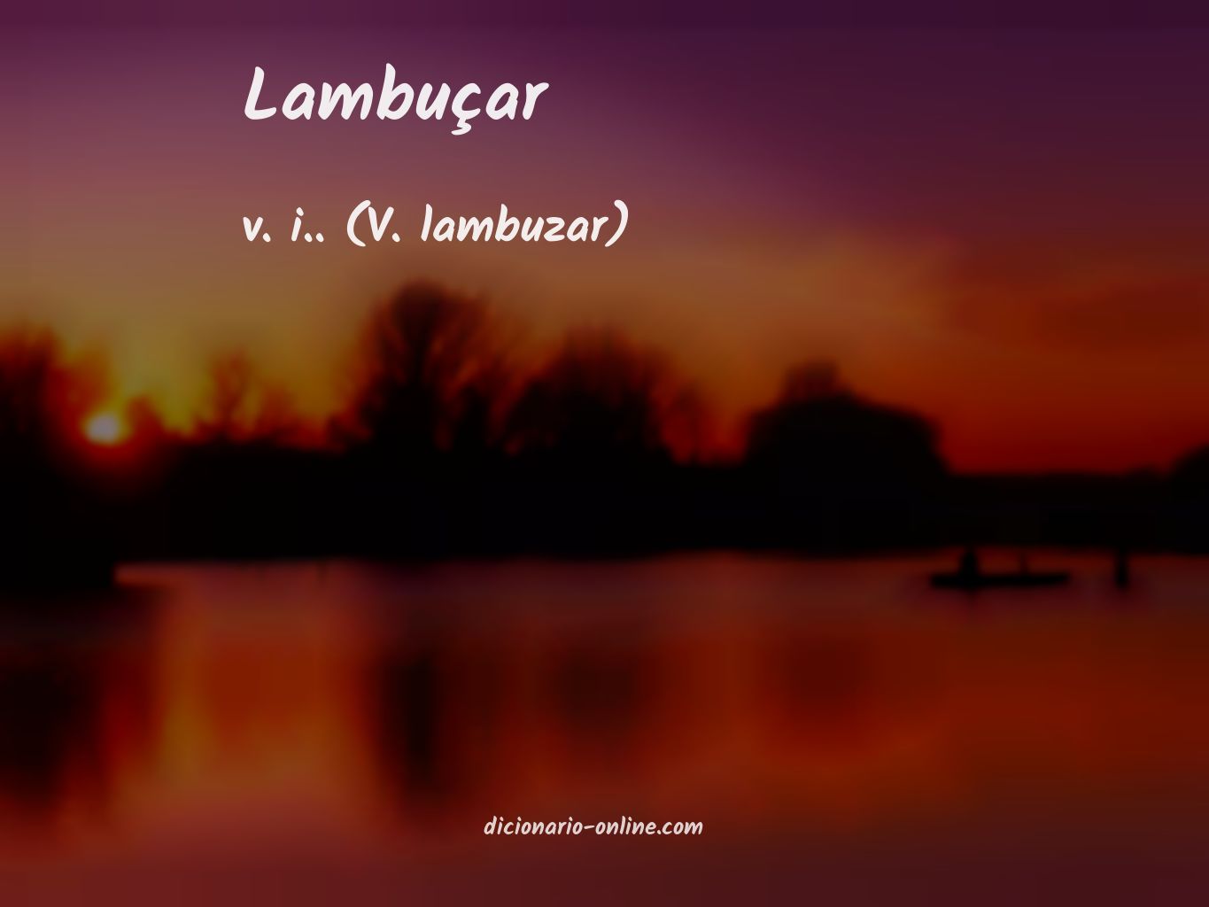 Significado de lambuçar