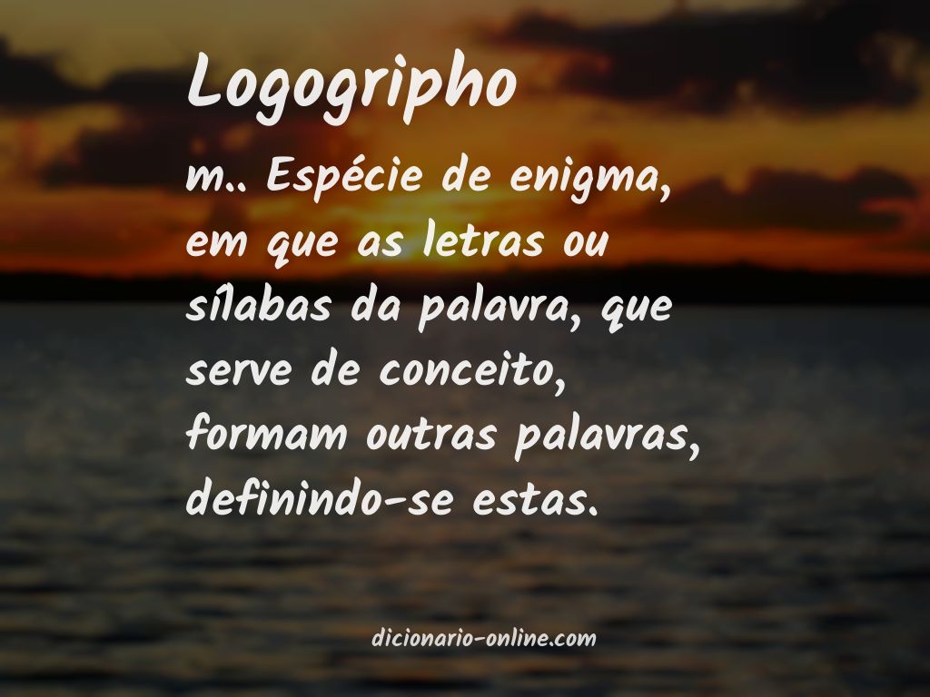 Significado de logogripho