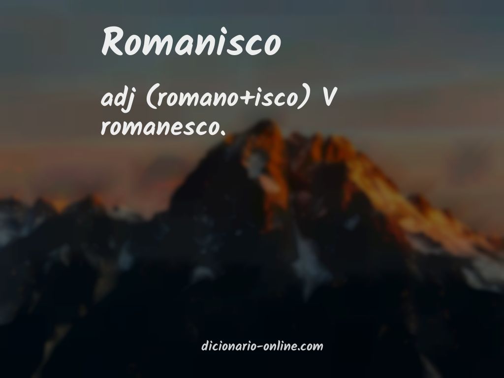 Significado de romanisco