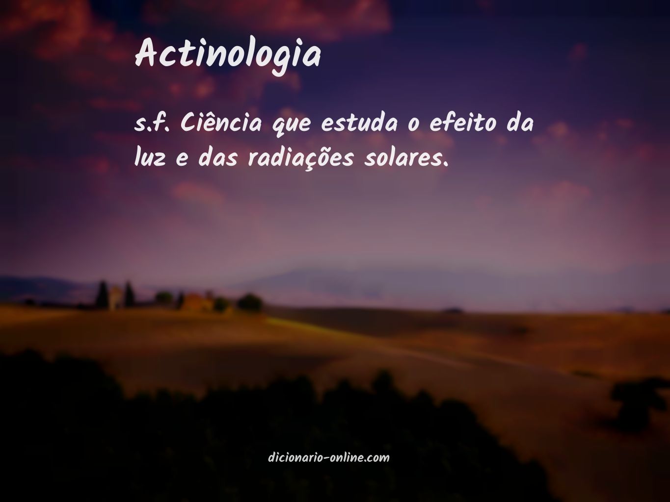 Significado de actinologia