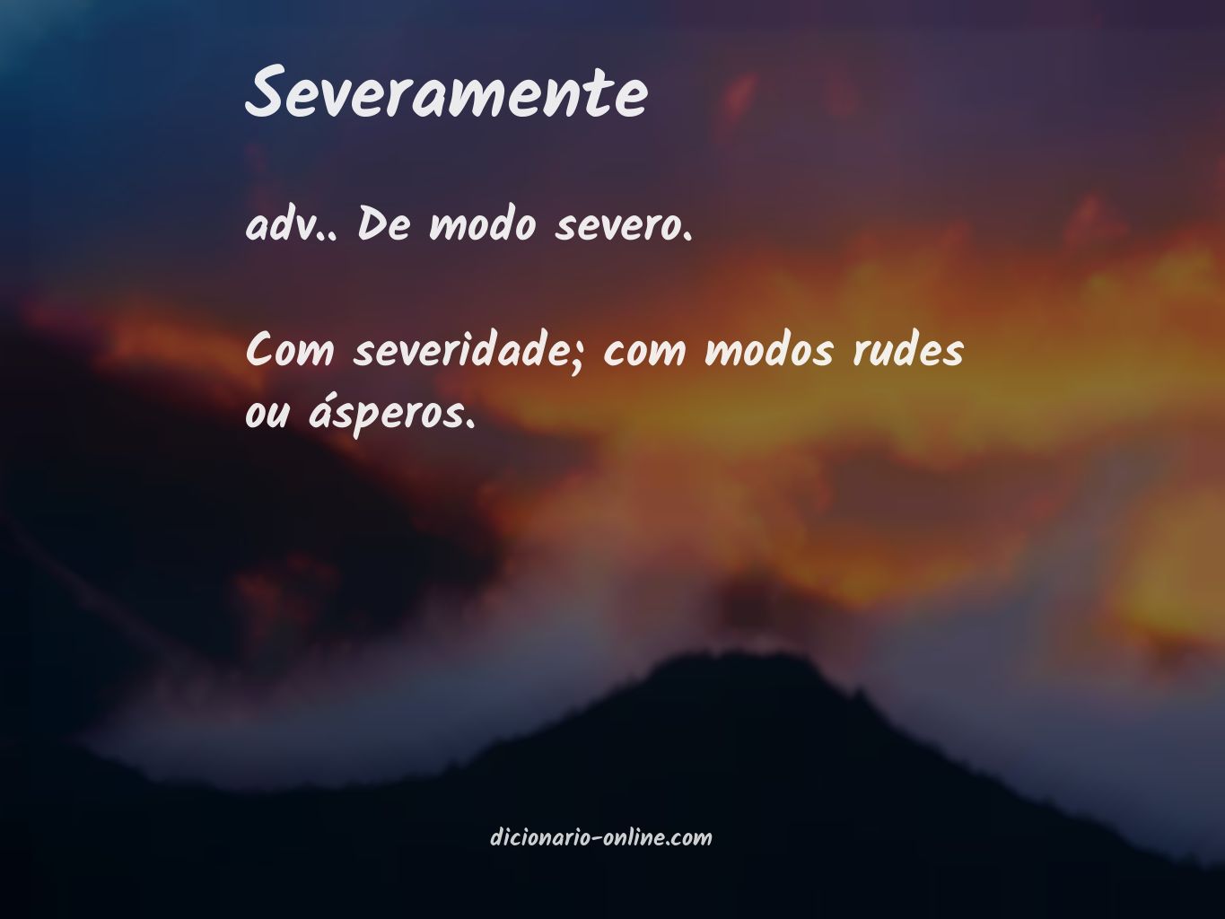 Significado de severamente