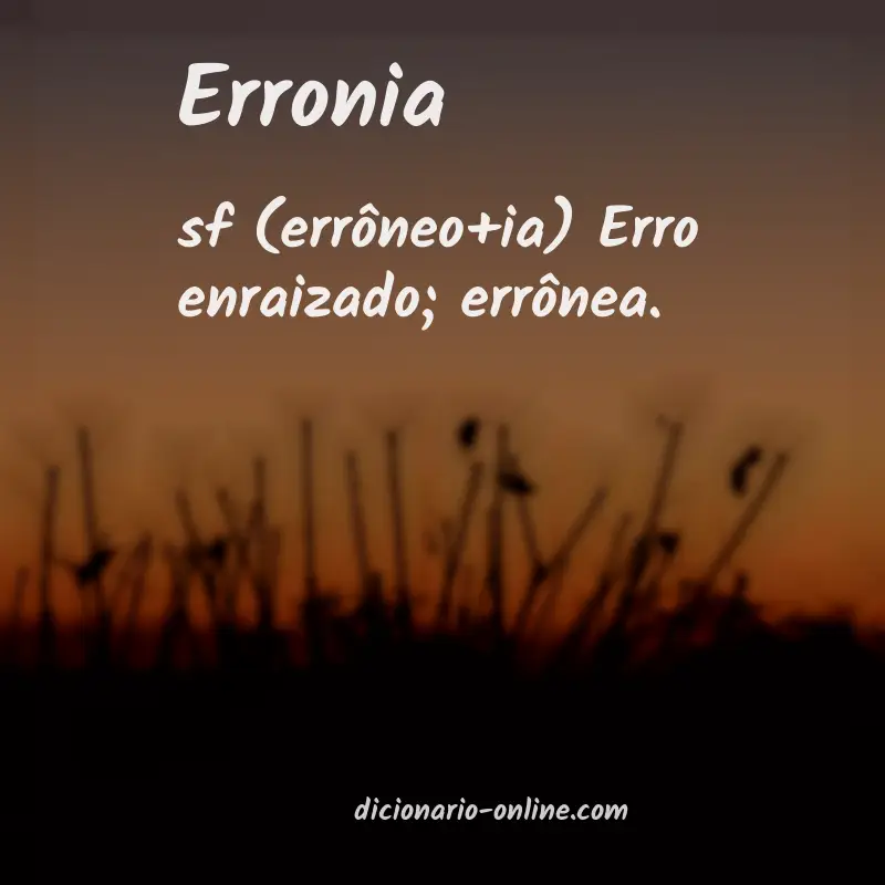 Significado de erronia