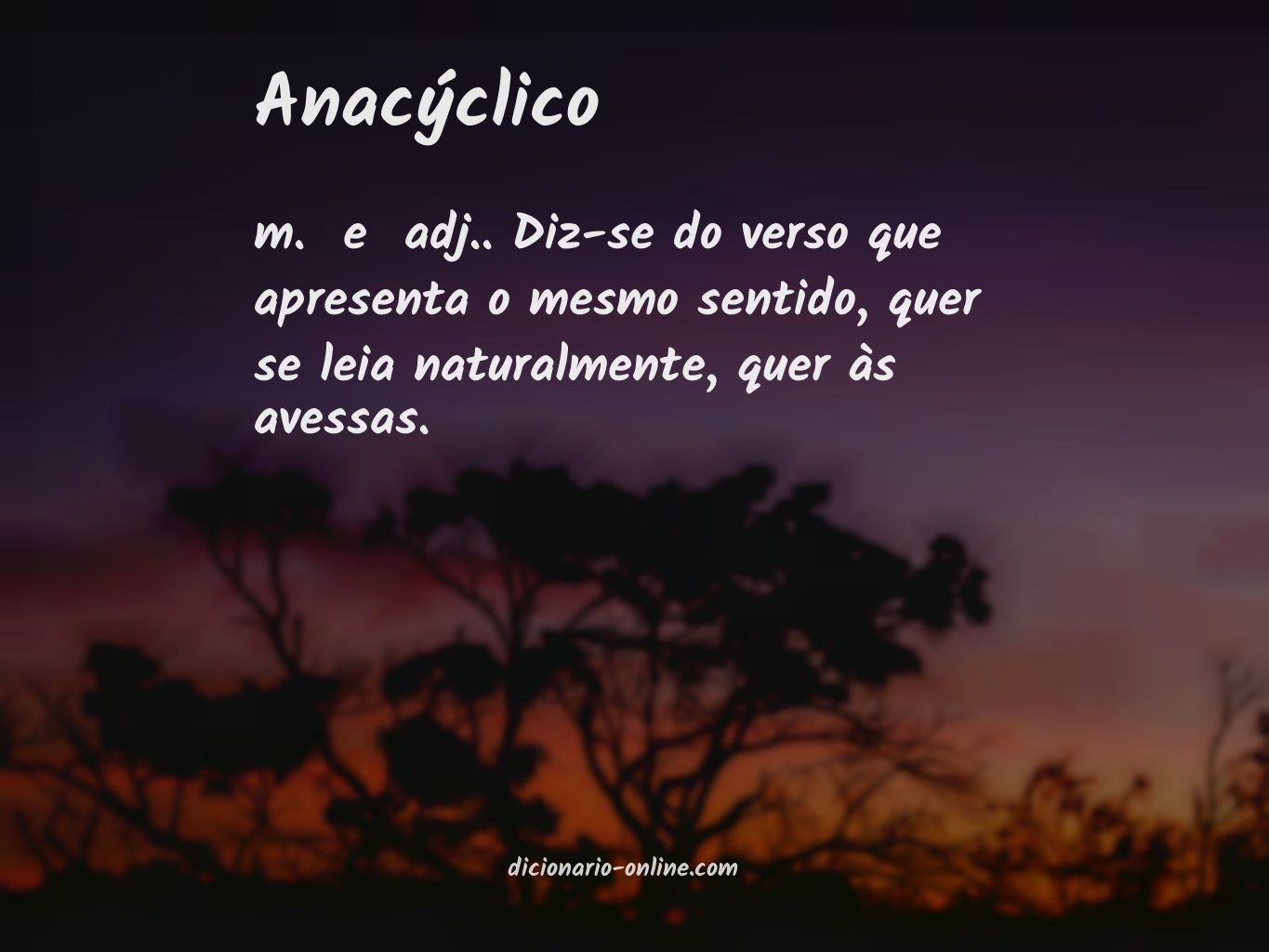 Significado de anacýclico