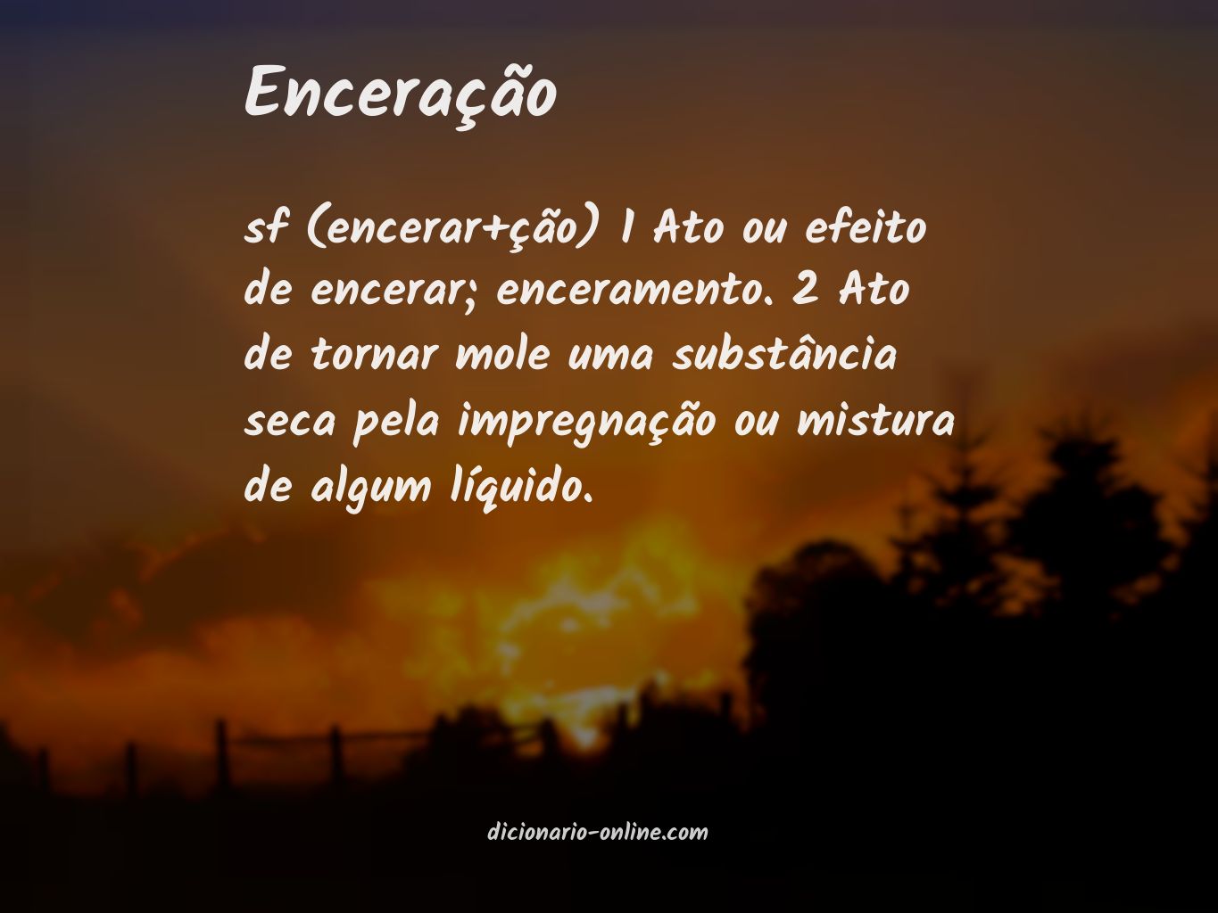 Significado de enceração