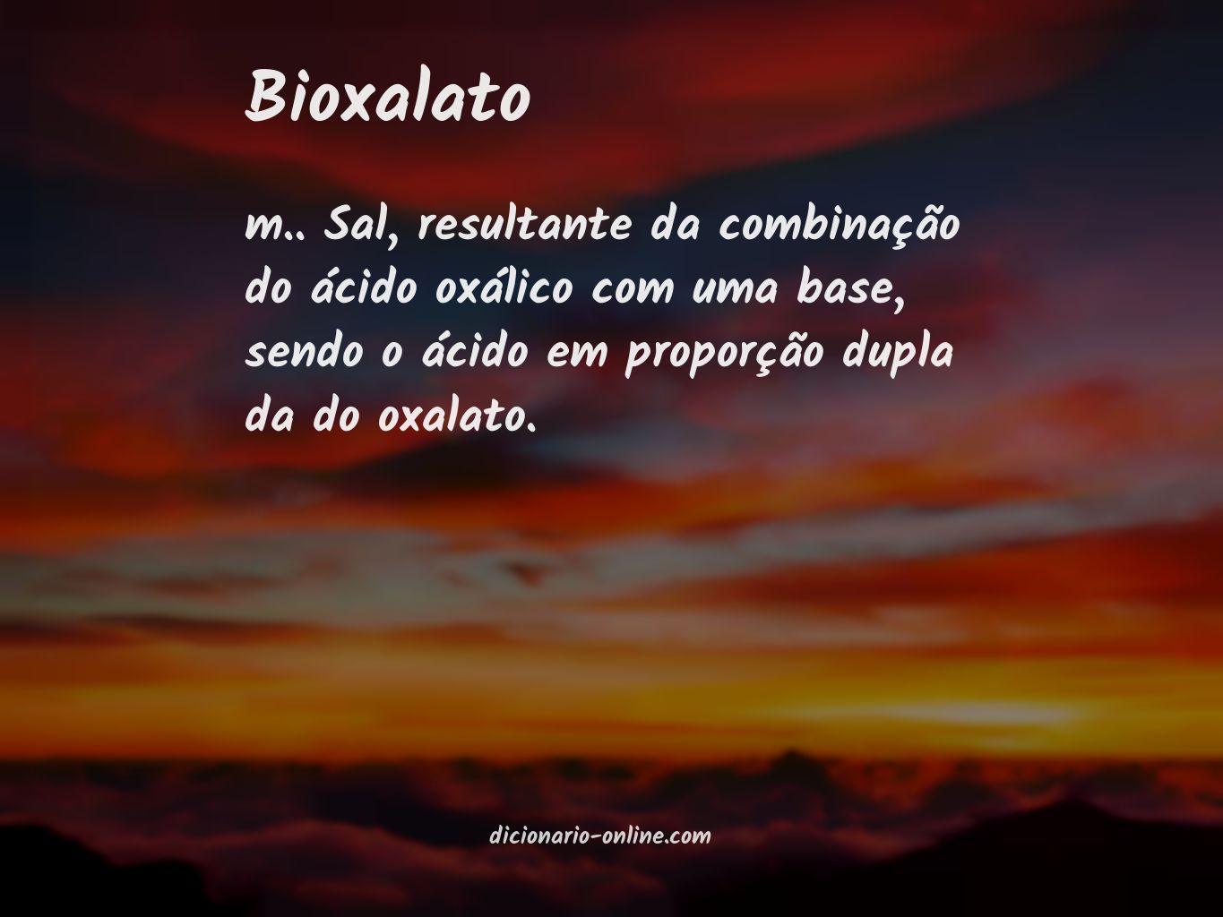 Significado de bioxalato