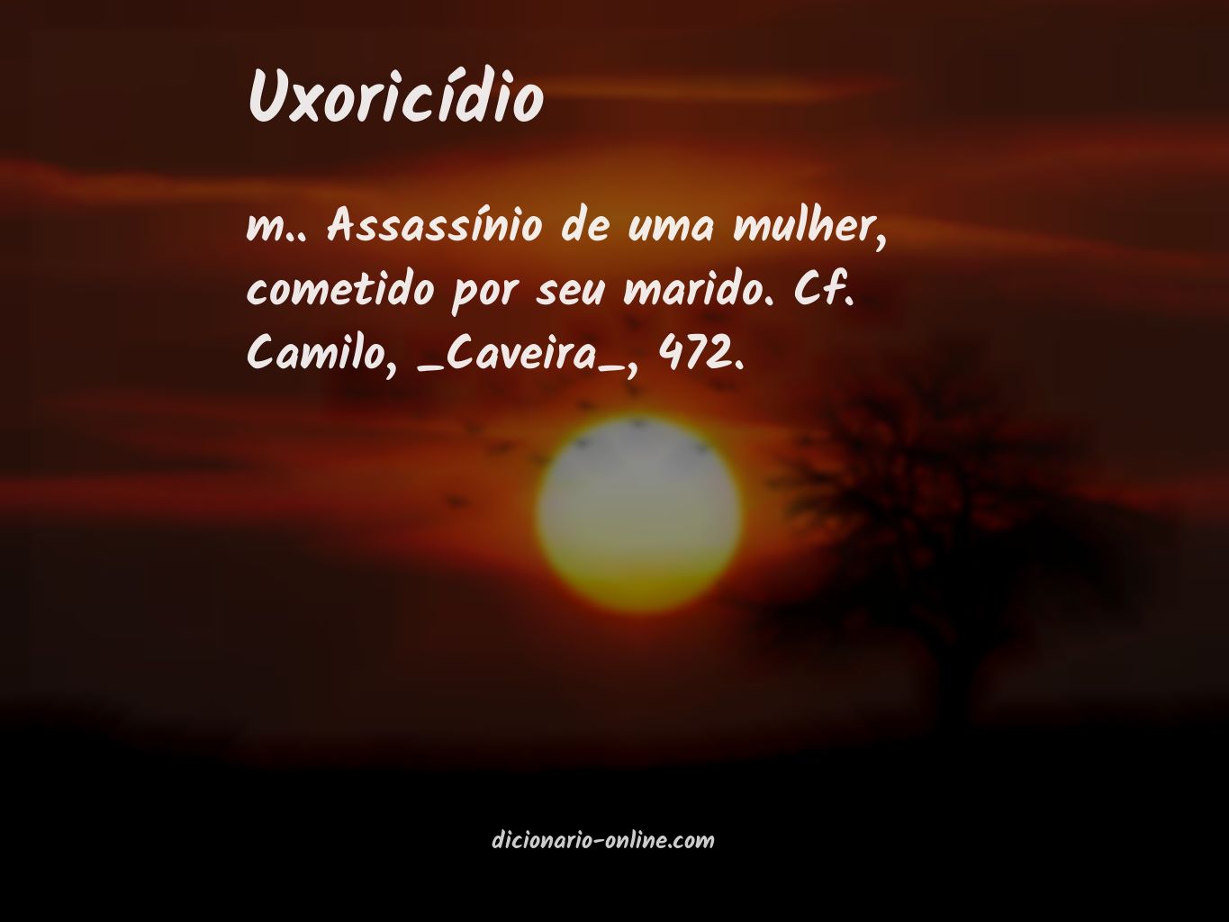 Significado de uxoricídio