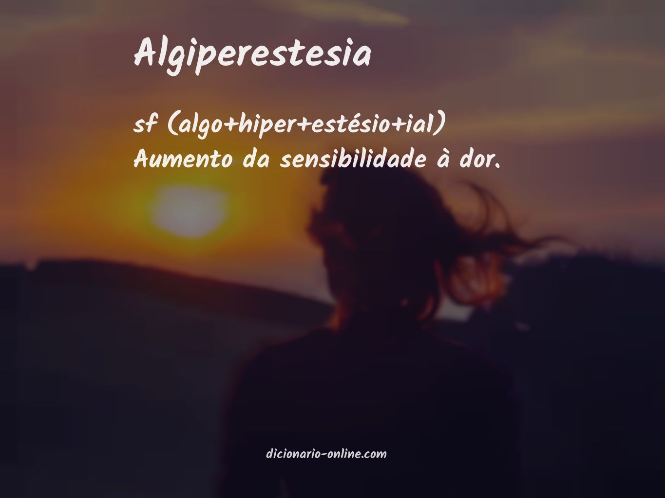 Significado de algiperestesia