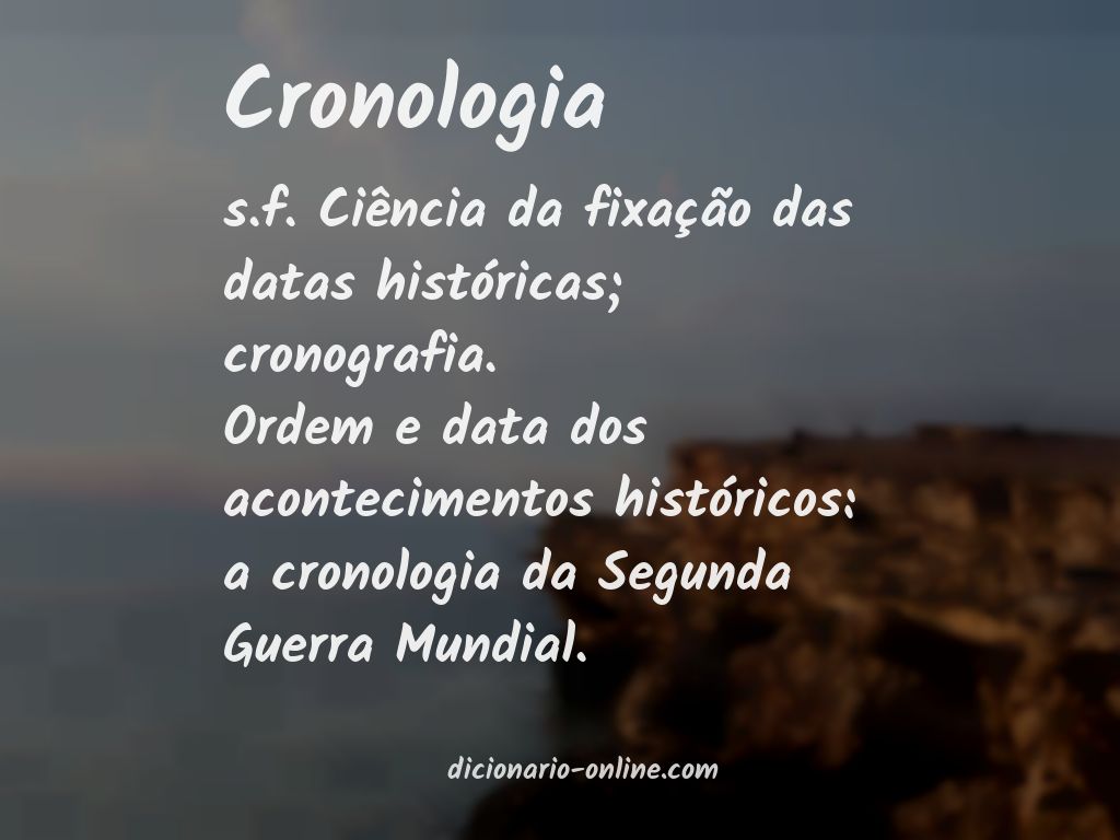 Significado de cronologia