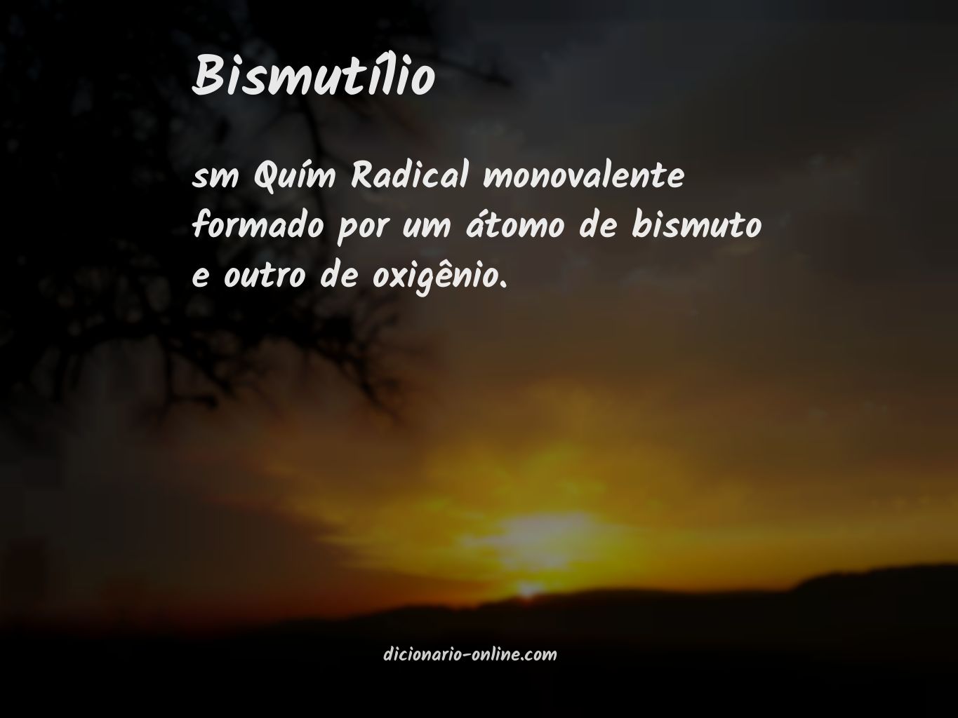 Significado de bismutílio