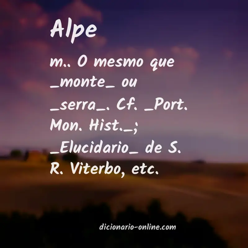 Significado de alpe