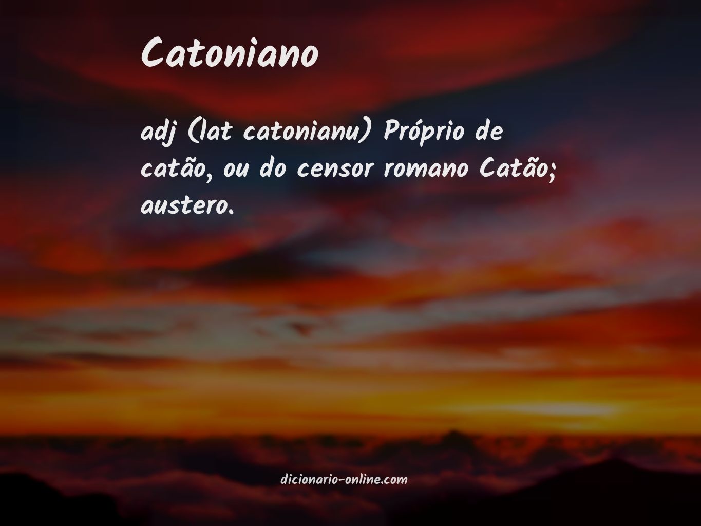 Significado de catoniano