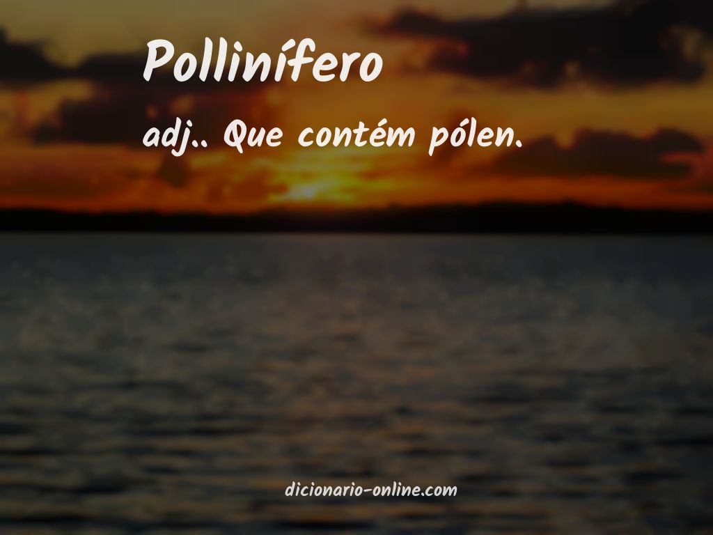 Significado de pollinífero