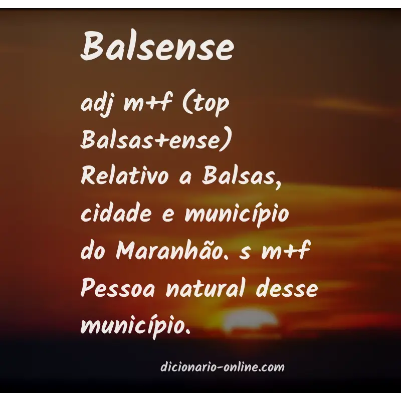 Significado de balsense