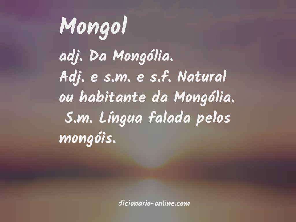 Significado de mongol