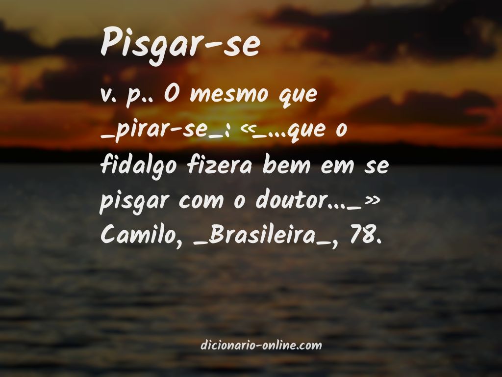 Significado de pisgar-se