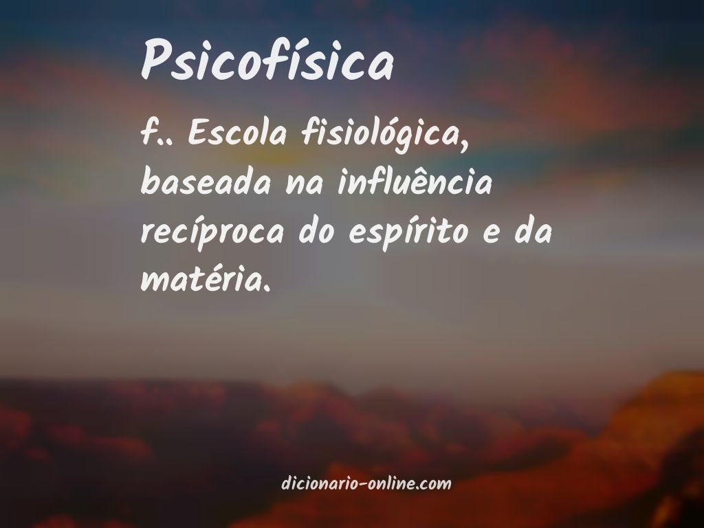 Significado de psicofísica