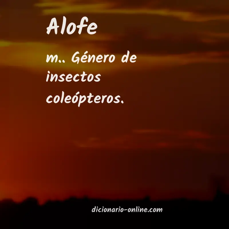 Significado de alofe