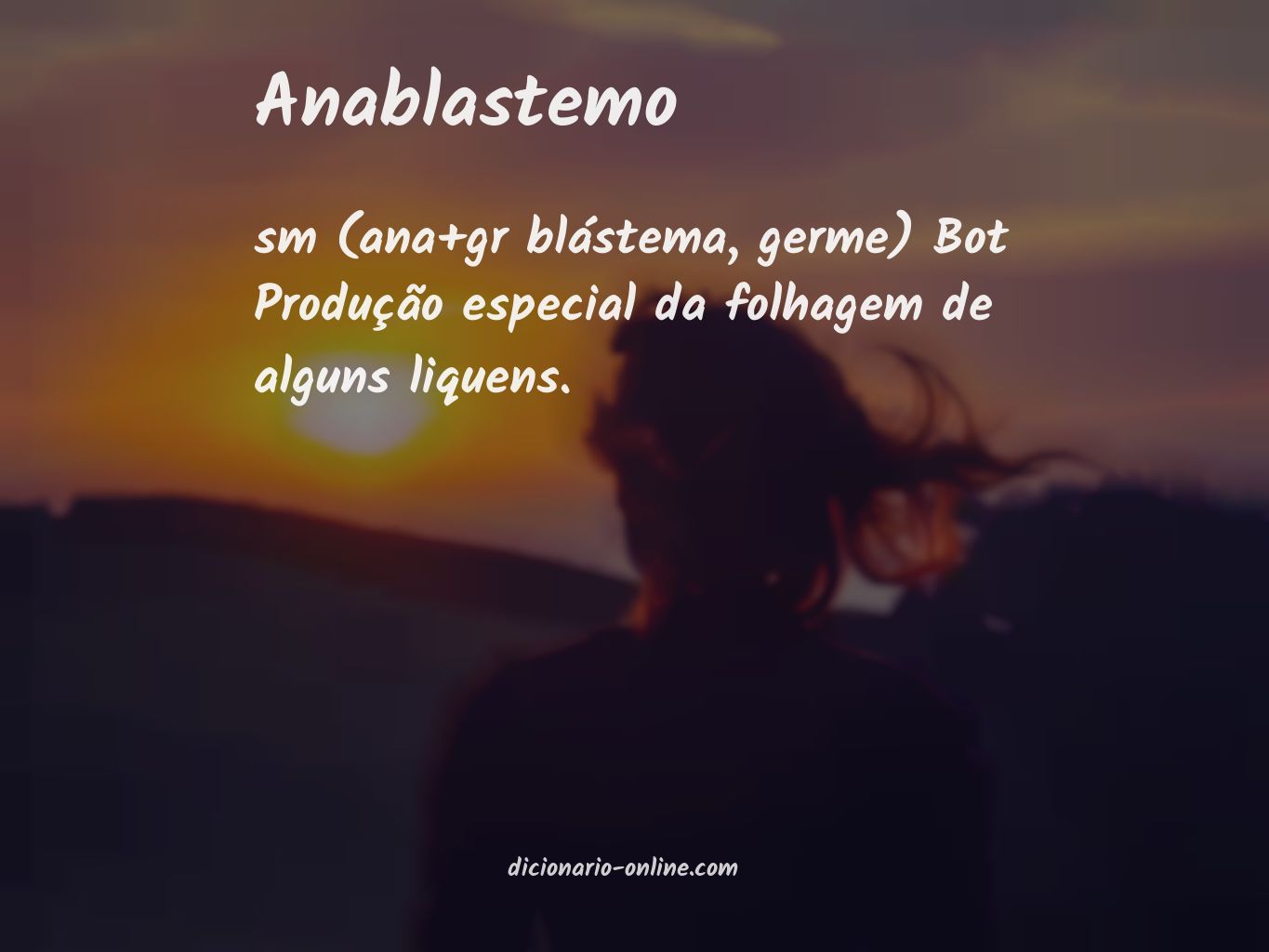 Significado de anablastemo