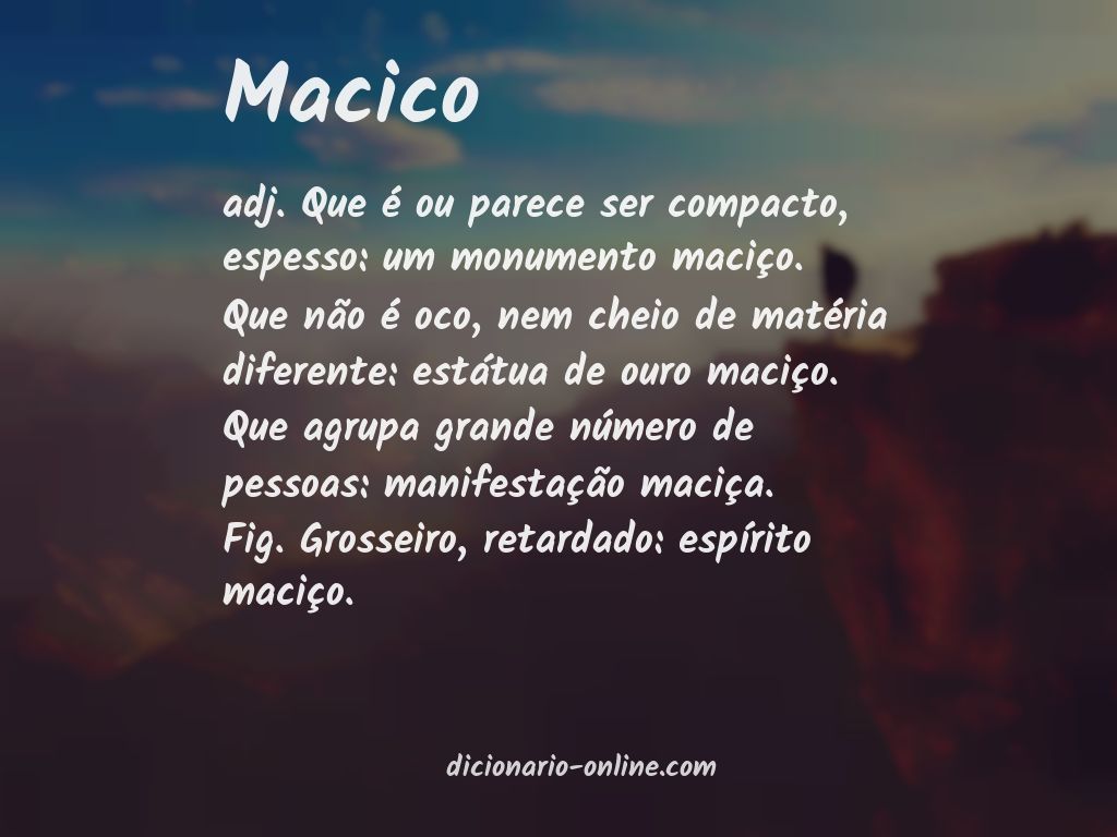 Significado de macico