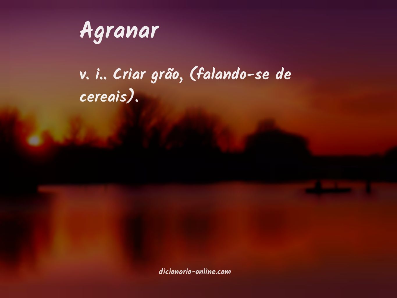 Significado de agranar