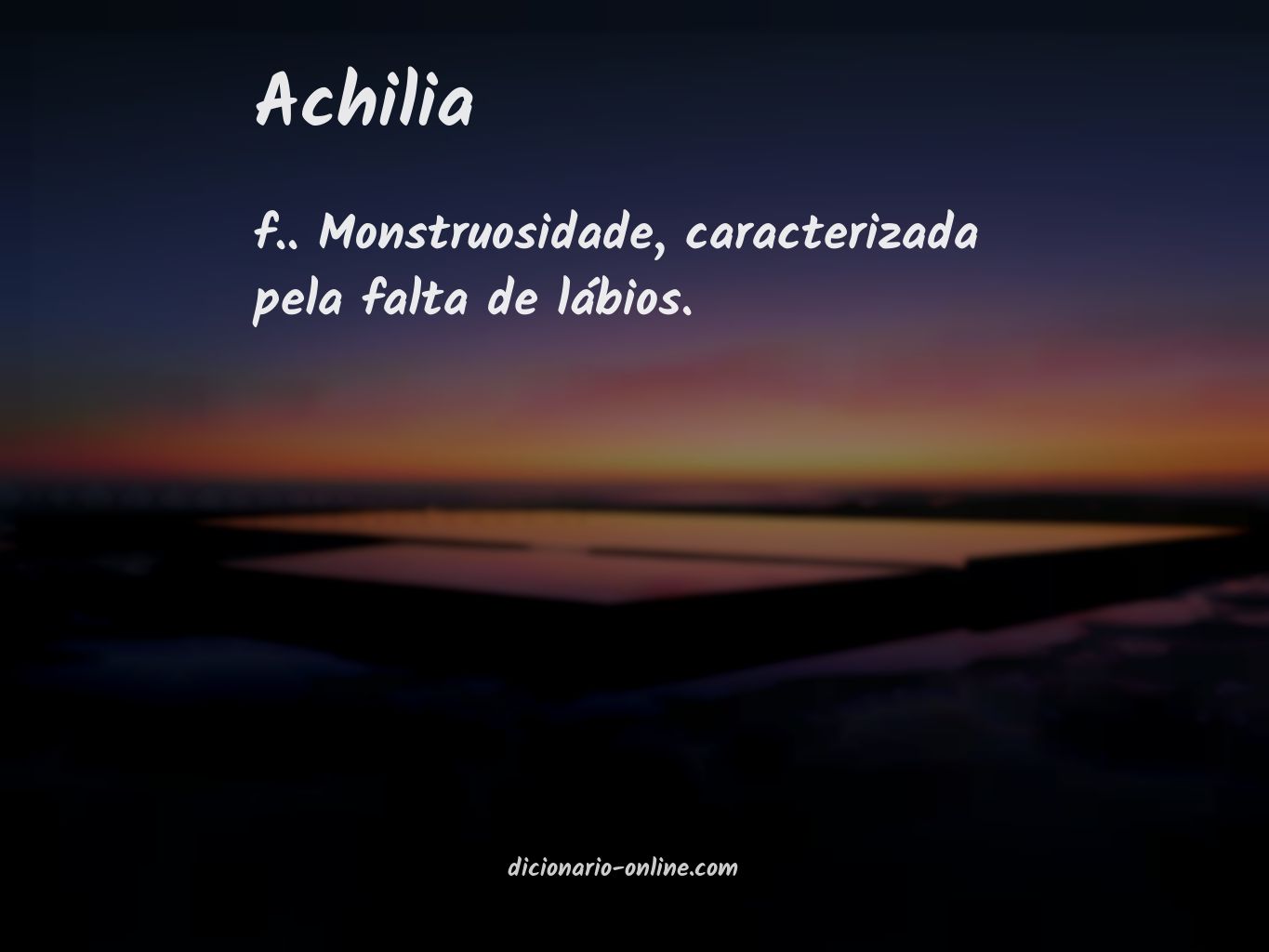 Significado de achilia