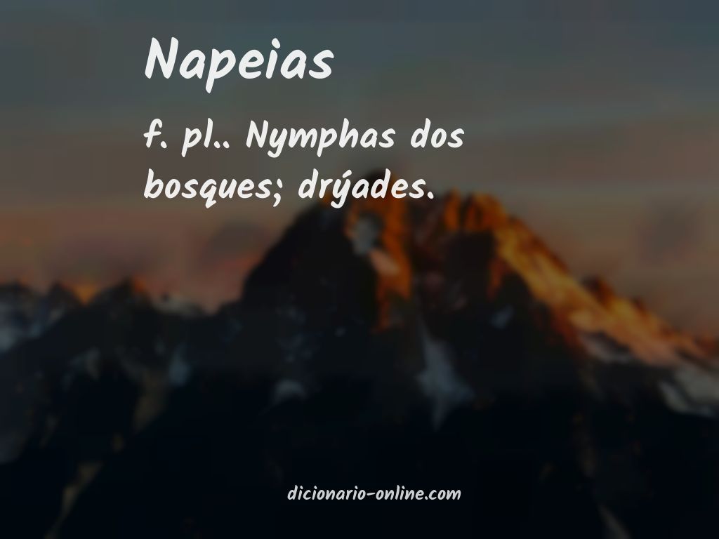 Significado de napeias