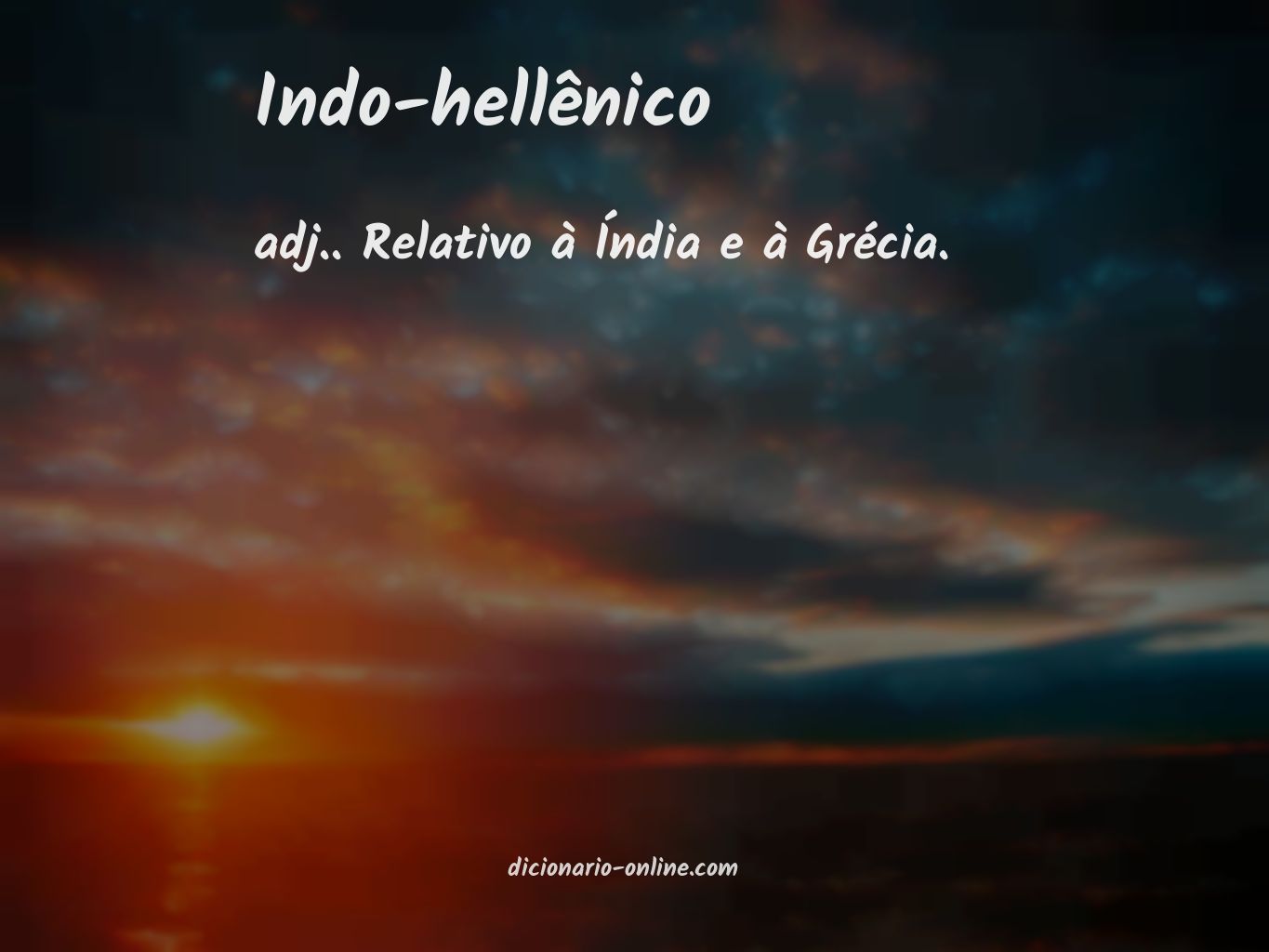 Significado de indo-hellênico