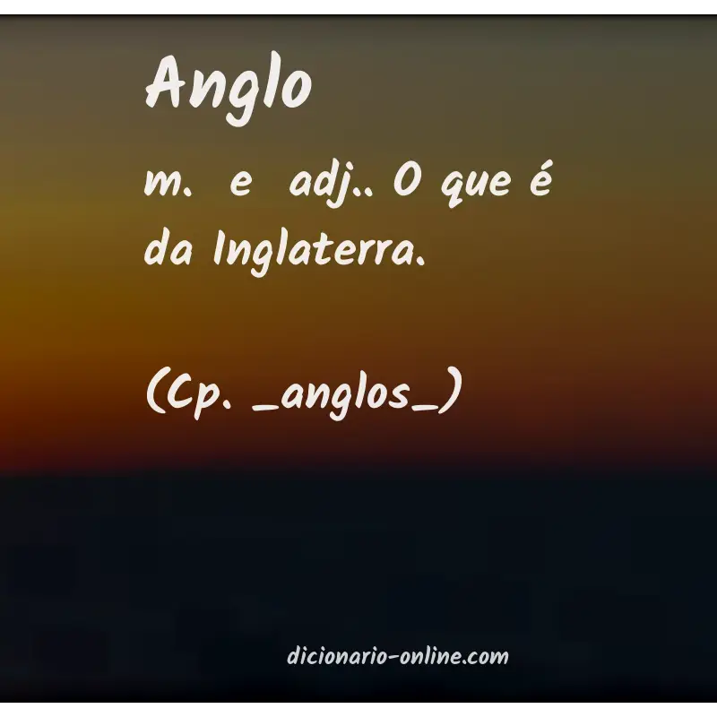Significado de anglo