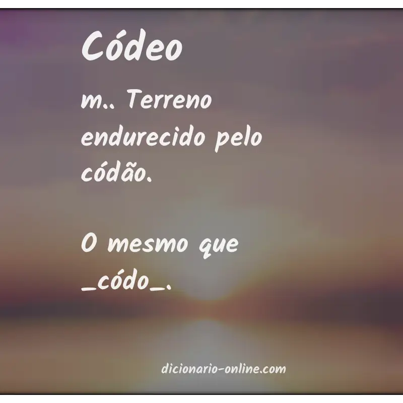 Significado de códeo
