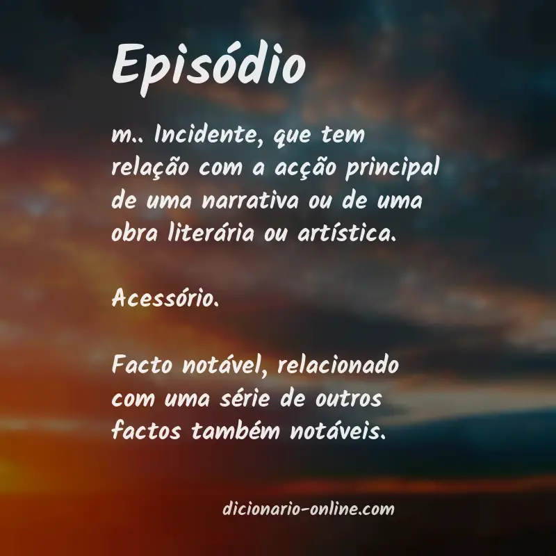 Significado de episódio