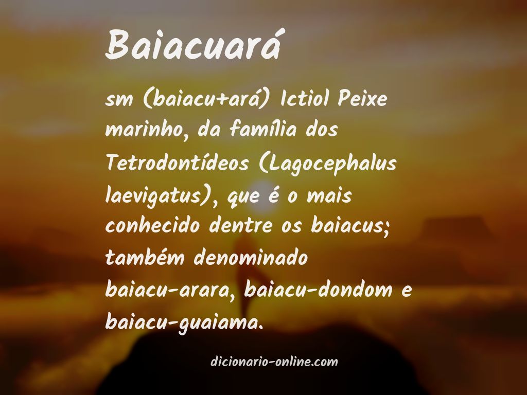 Significado de baiacuará