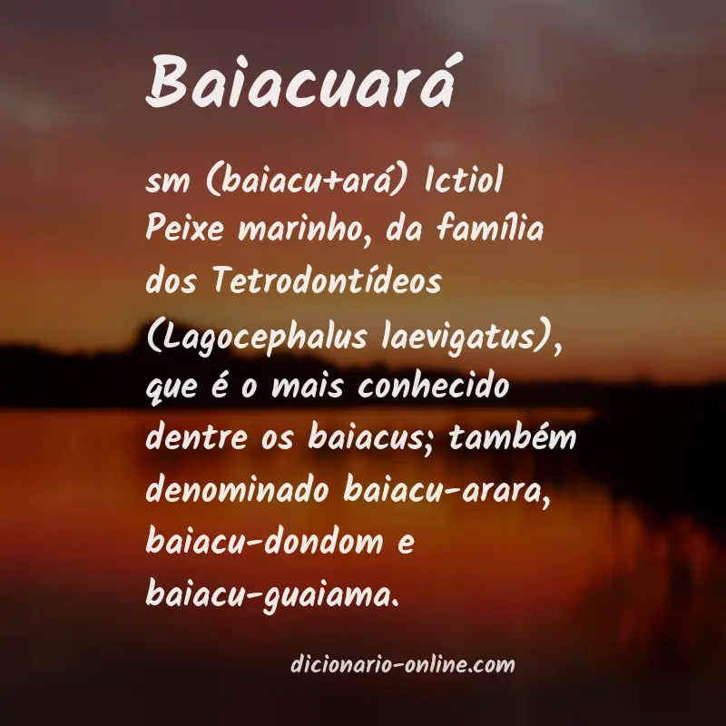 Significado de baiacuará