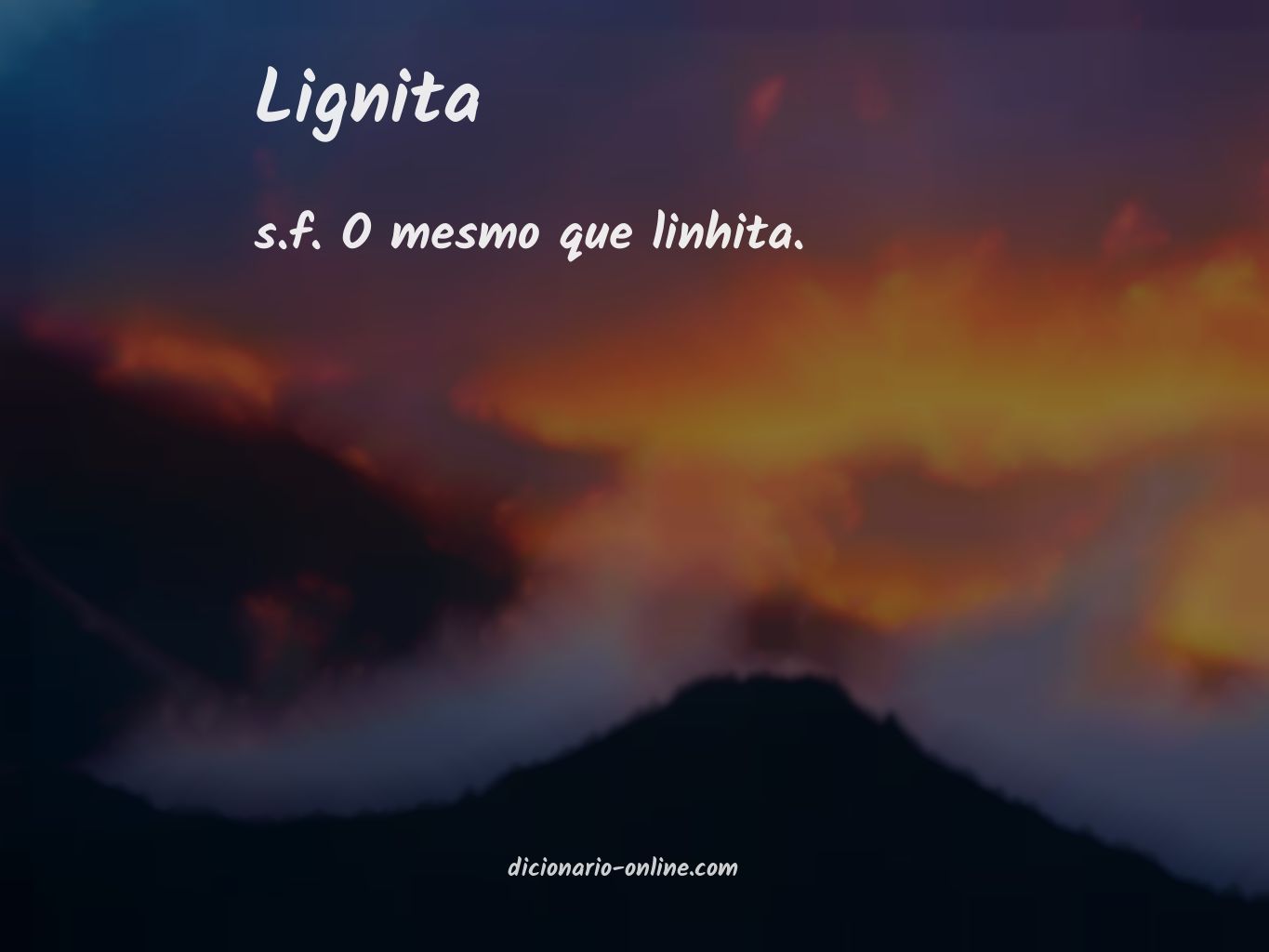 Significado de lignita