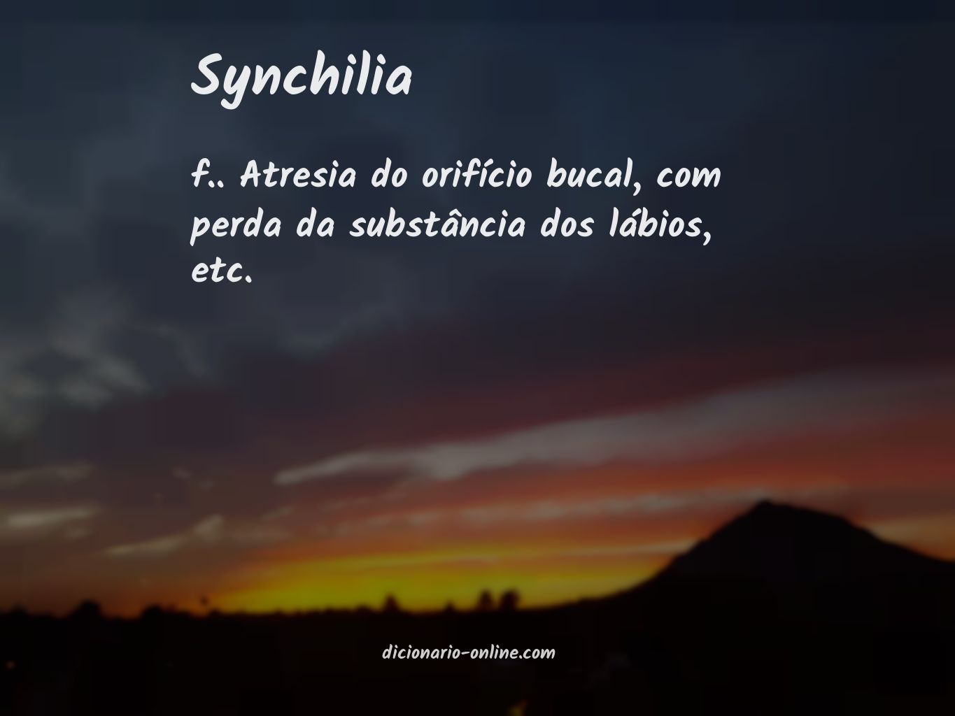 Significado de synchilia