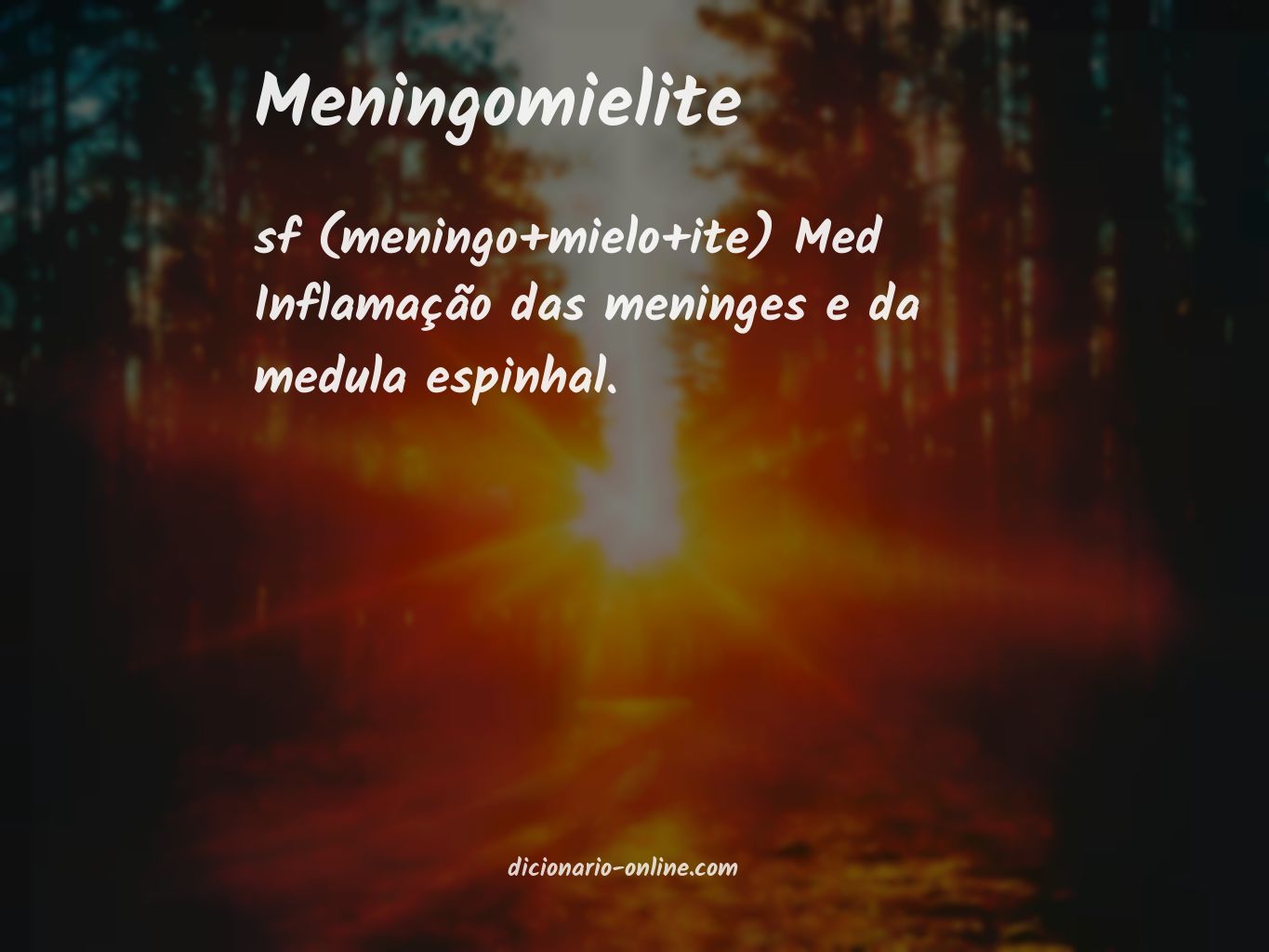 Significado de meningomielite
