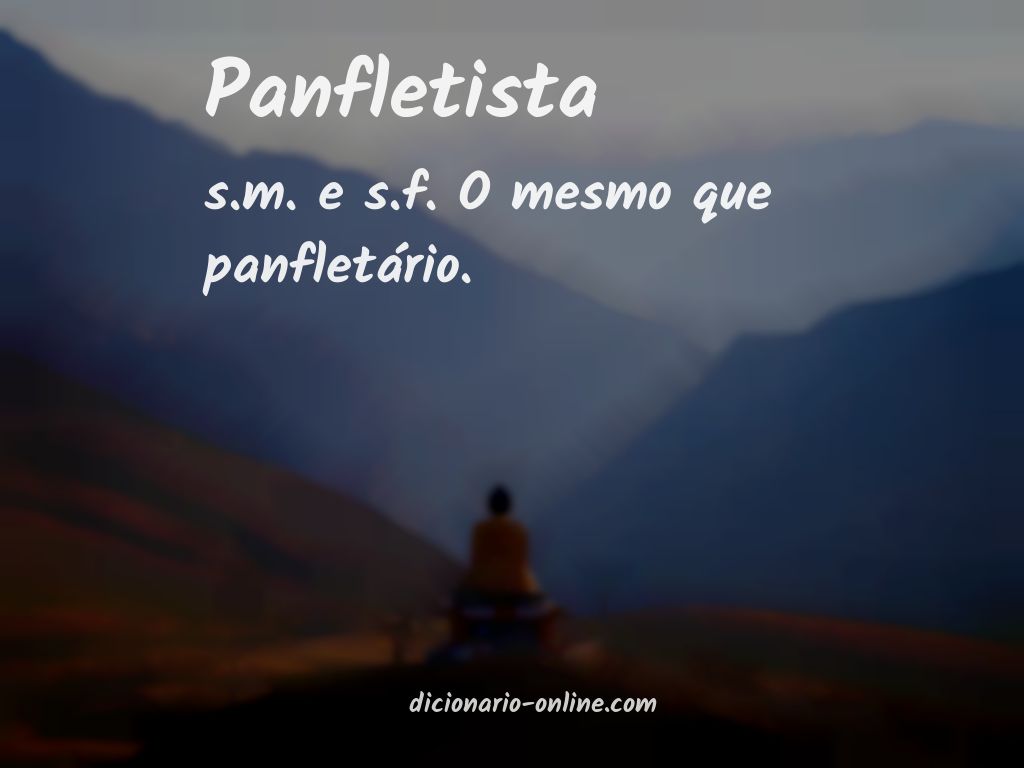 Significado de panfletista