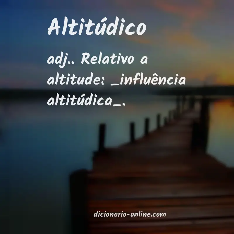 Significado de altitúdico