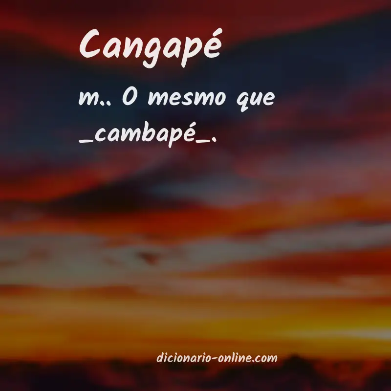 Significado de cangapé