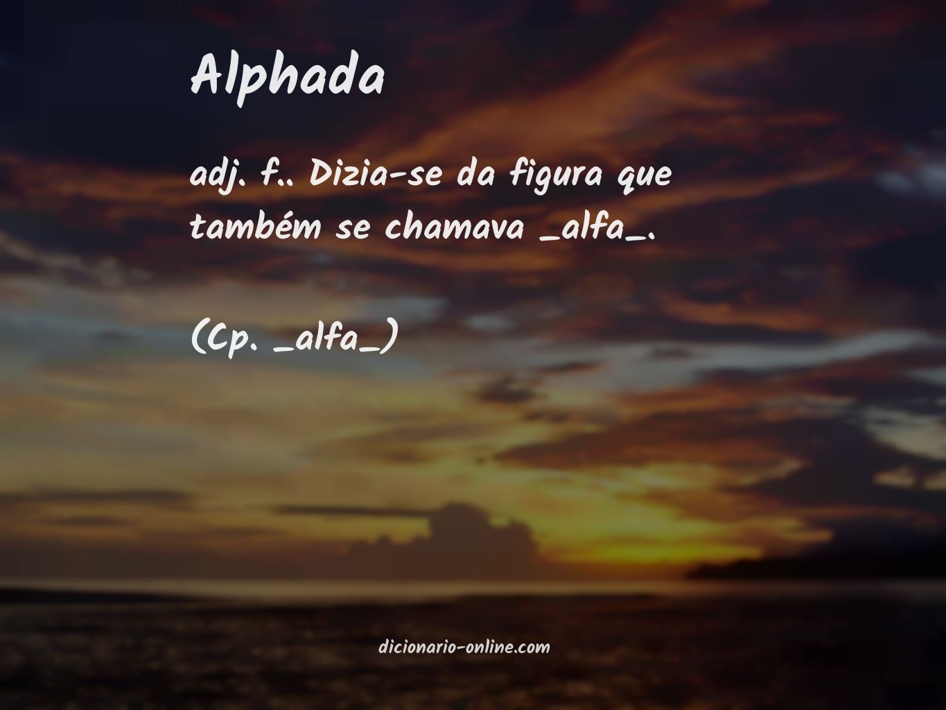 Significado de alphada